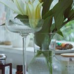 Spa Day - Green Plant in Clear Glass Vase