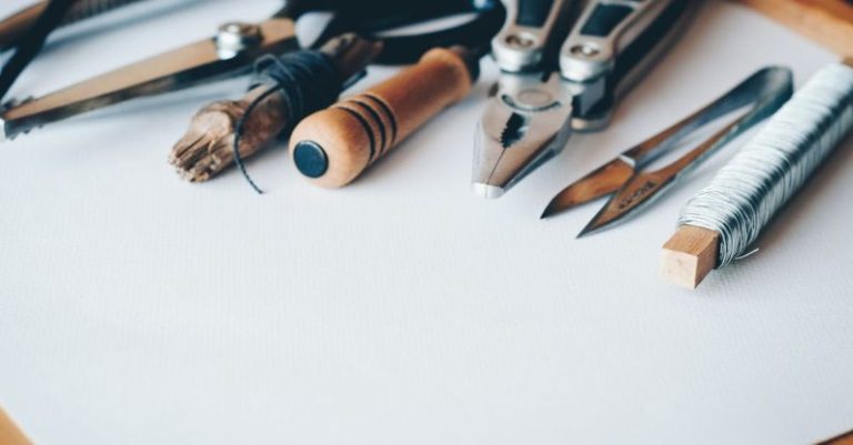 Hobbies - Several Handheld Tools on White Printer Paper